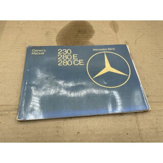 Mercedes Benz W123 Bordmappe Bordbuch Handbuch Handbook Englisch Betriebsanleitung