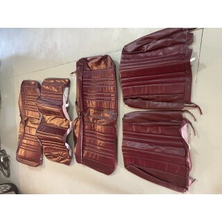 1968 1969 Ford Torino Fairlane Sitzbez&uuml;ge Seat Upholstery Rot Carpet Fastback Maroon Sitzbezug
