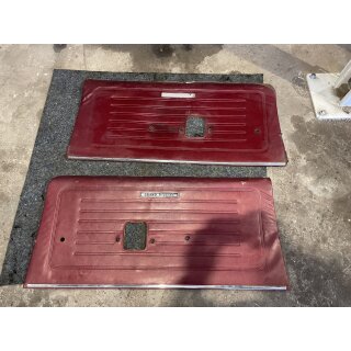 1968 1969 Ford Torino Fairlane T&uuml;rpanele Door Panels T&uuml;rverkleidung Maroon gebraucht T&uuml;rpappe