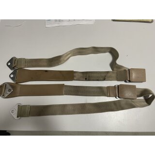 1964-66 Ford Mustang Seat Belt Sicherheitsgurt Gurte beige Tan